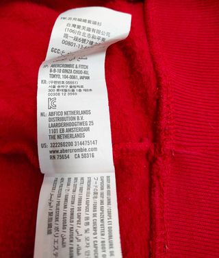 Sudadera Hollister California Roja Talla S