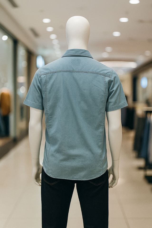 Camisa vaquera manga corta