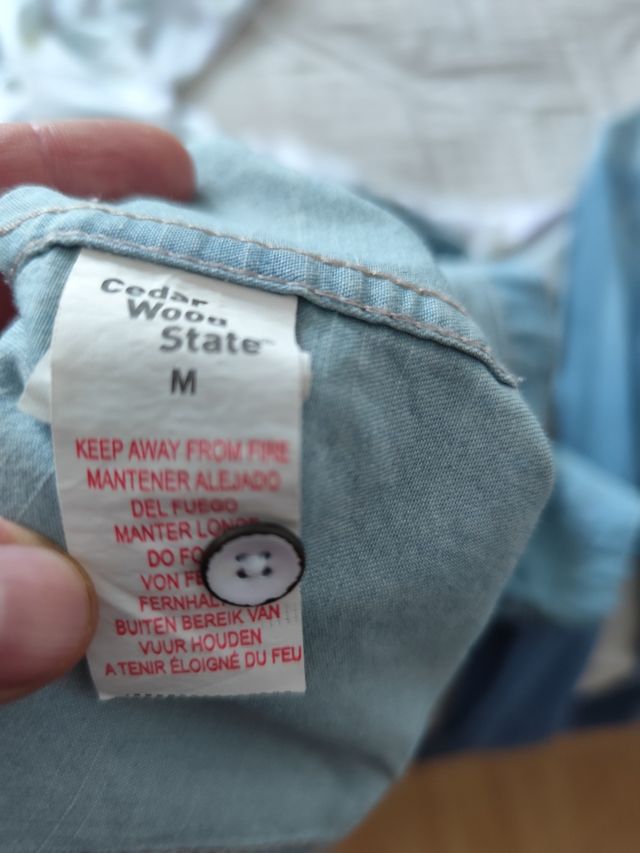 Camisa vaquera manga corta