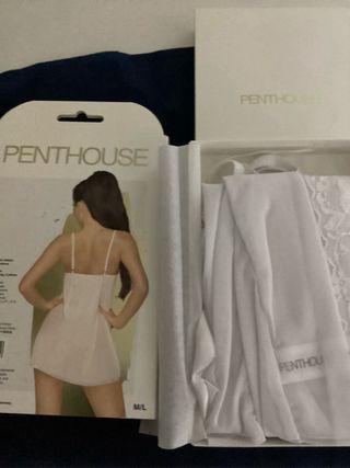 Camicia da notte Penthouse bianca taglia M-L
