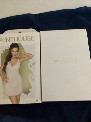 Camicia da notte Penthouse bianca taglia M-L