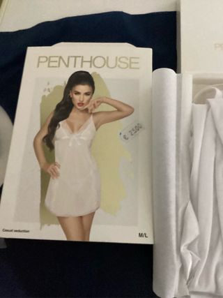 Camicia da notte Penthouse bianca taglia M-L