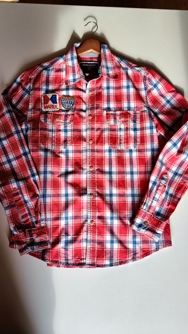 Camisa Jack & Jones cuadros roja Talla L
