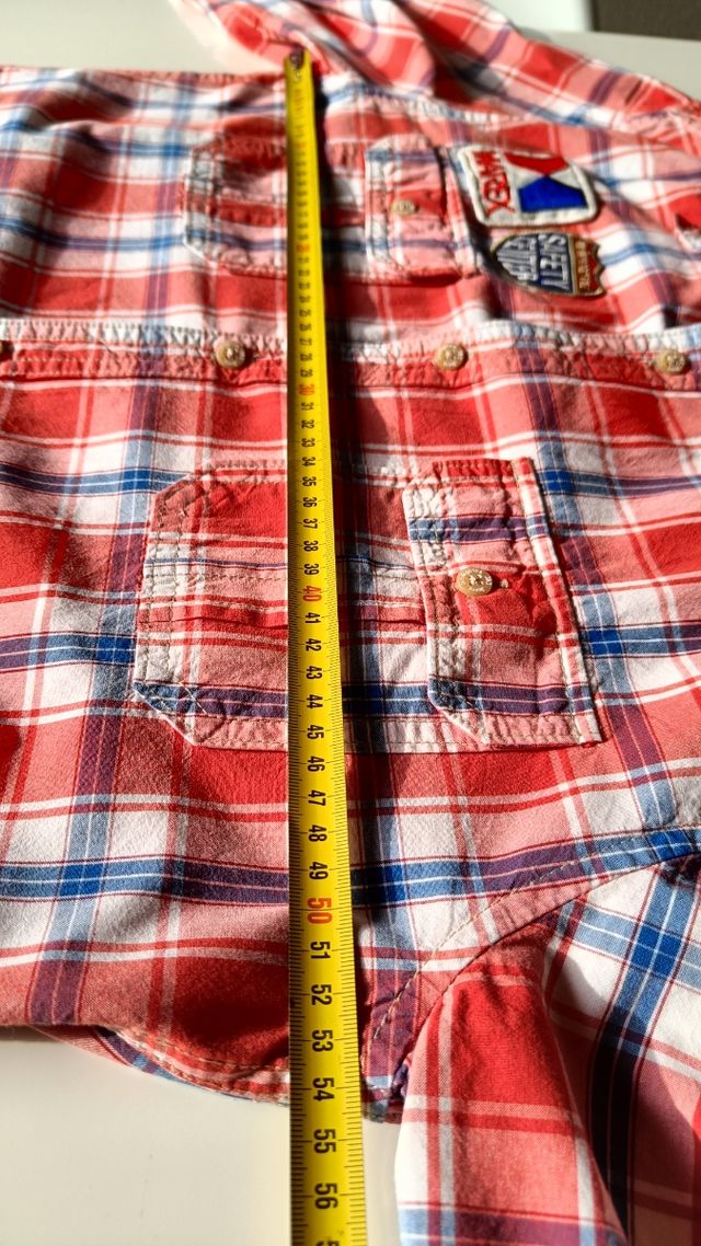 Camisa Jack & Jones cuadros roja Talla L