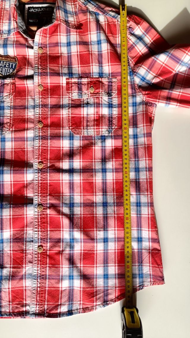 Camisa Jack & Jones cuadros roja Talla L