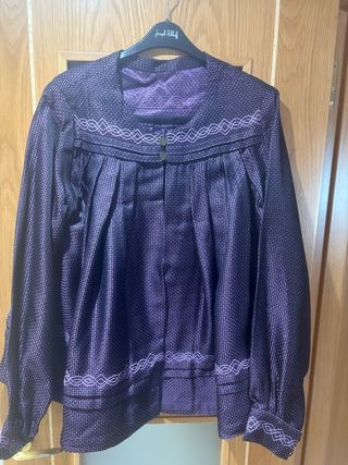 Blusa Baturro Morada Fiesta