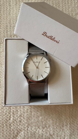 Reloj Brattleboro Plata y Blanco