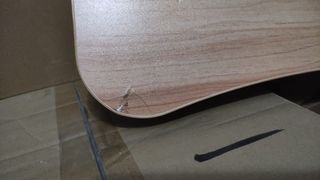 Mesa auxiliar plegable madera y plástico