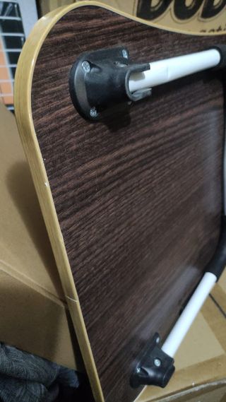 Mesa auxiliar plegable madera y plástico