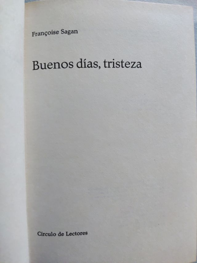 Buenos días, tristeza