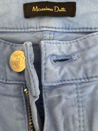 Pantalones Massimo Dutti Slim Fit Azul Claro
