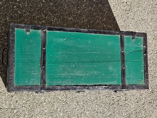 Baule antico cassa bauletto verde 1880/90