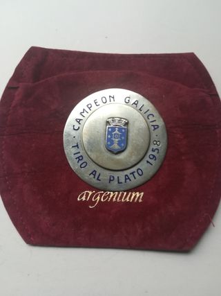 Medalla Campeón Tiro Al Plato Galicia 1958.