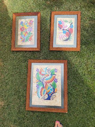 3 Cuadros Decorativos Aves y Flores