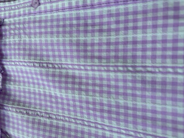 Camisa sin mangas a cuadros morada y blanca