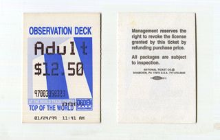 Ticket Top of the World - Torres Gemelas