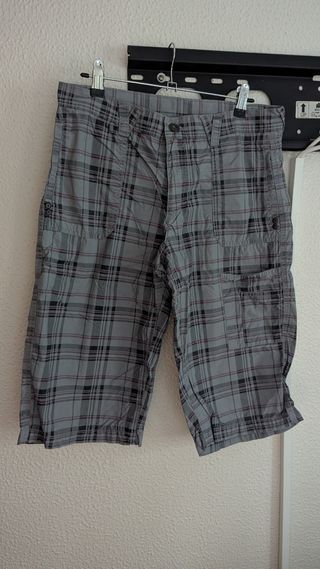 Pantalón corto de verano a cuadros para hombre