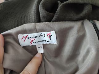 Falda larga talla 44 marrón oscuro