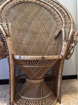 Silla Peacock Mimbre Ratán