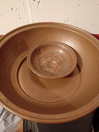 Pareja de calderos de cobre