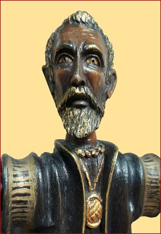 Figura de Quijote tallado a mano. Año 1970