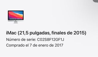 iMac 21,5” finales 2015