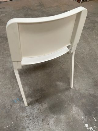 Sillas de cocina blancas de plástico