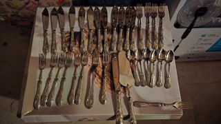 Set Posate Argento e Oro