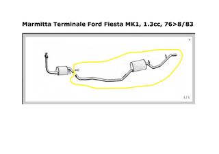 Silenciador trasero Ford Fiesta MK1, 1.3cc 76>83