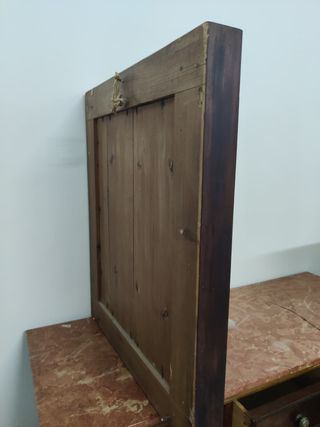 Espejo vintage de madera oscura