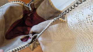 Bolso Grande Beige/Marrón Cadena
