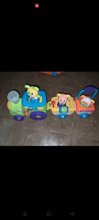 Tren Fisher-Price con figuras robot