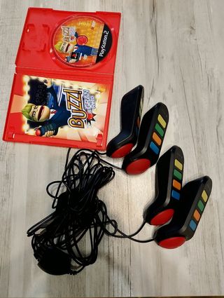 Juego Buzz! Gran Quiz PS2 con 4 mandos