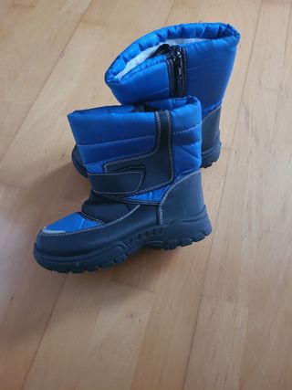 Botas de Nieve Niños Azul y Negro talla 34