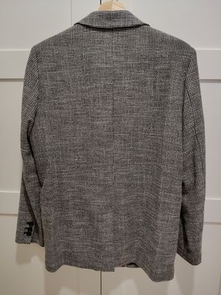 Americana C&A cuadros negro gris