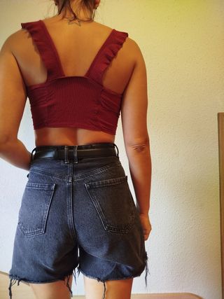 Top Pull&Bear burdeos talla M