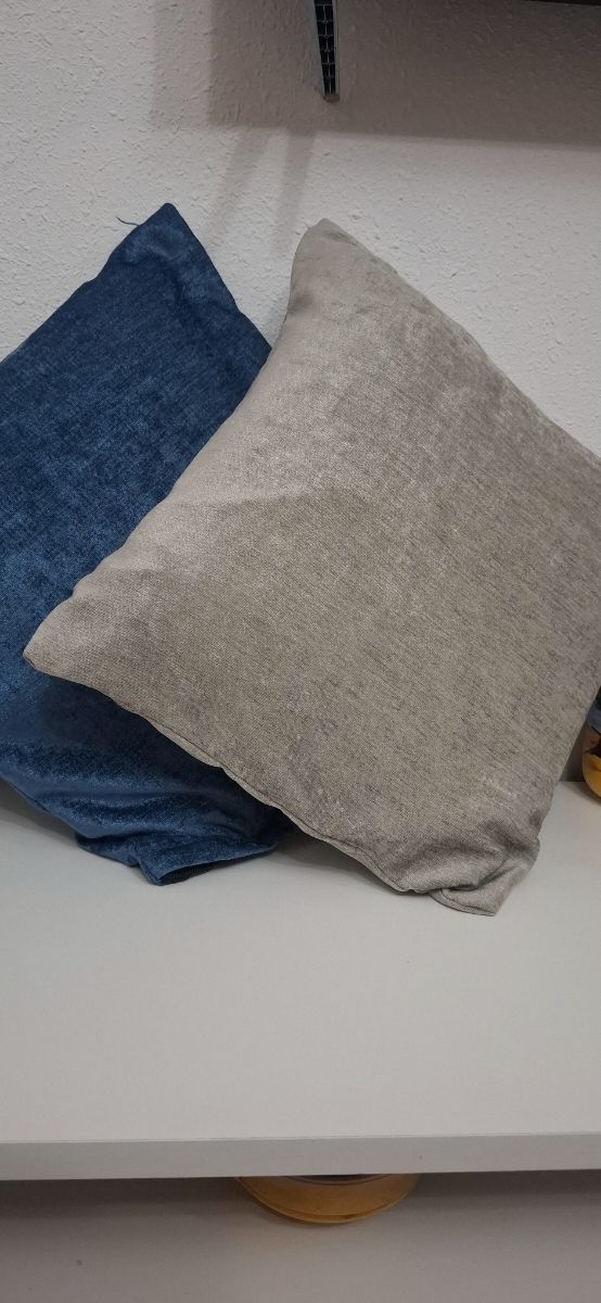 Set 2 Cojines Decorativos Beige y Azul