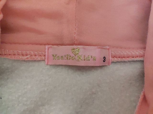 Chándal niña gris y rosa