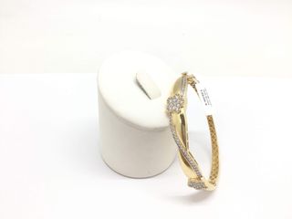 PULSERA MEDIA CAÑA CIRCONITAS ORO 18K E38286-8