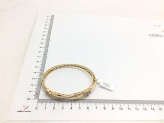 PULSERA MEDIA CAÑA CIRCONITAS ORO 18K E38286-8