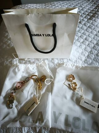 Conjunto de pendientes BIMBA Y LOLA y pulsera