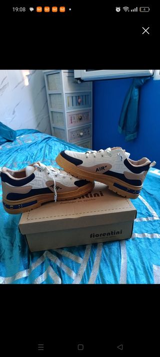 Zapatillas Fiorentini Beige y Blanco