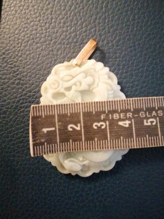 Colgante Jade Birmano Dragón Oro