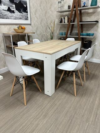 MESA EXTENSIBLE + 4 SILLAS NORDICAS * NUEVO