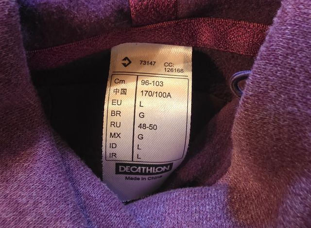 Felpa Decathlon collo alto viola