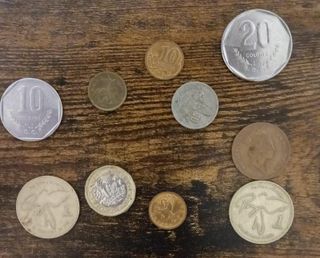 Lote de monedas de Guatemala, Costa Rica, Rusia y