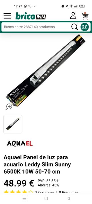 Aquarium LED Lamp Aquael Leddy Slim Sunny 10W