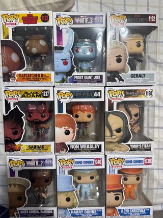 funkos Pop! Marvel, DC, Harry Potter, etc.