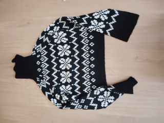 Jersey de punto con estampado de copos de nieve