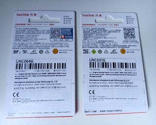 SanDisk Micro SDXC 32GB + 64GB (2 Pezzi)